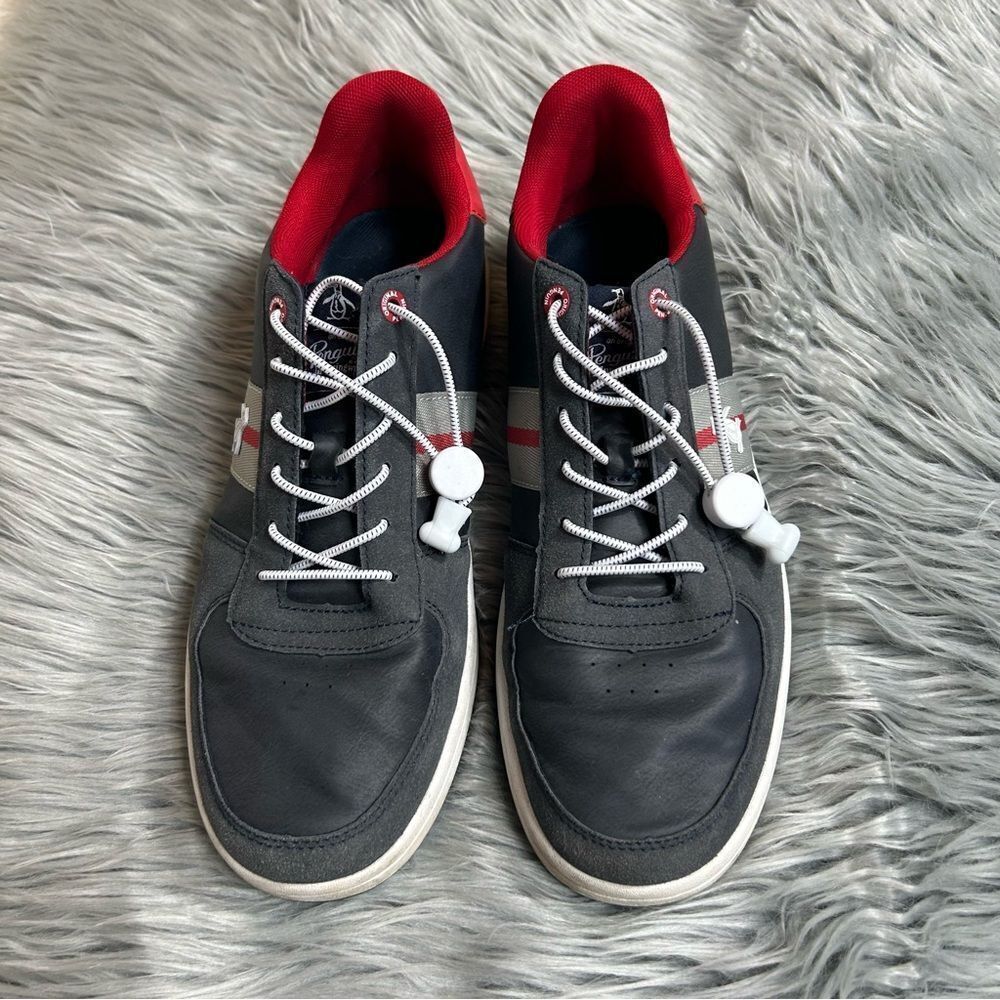 Original Penguin Charcoal and Crimson Sneakers